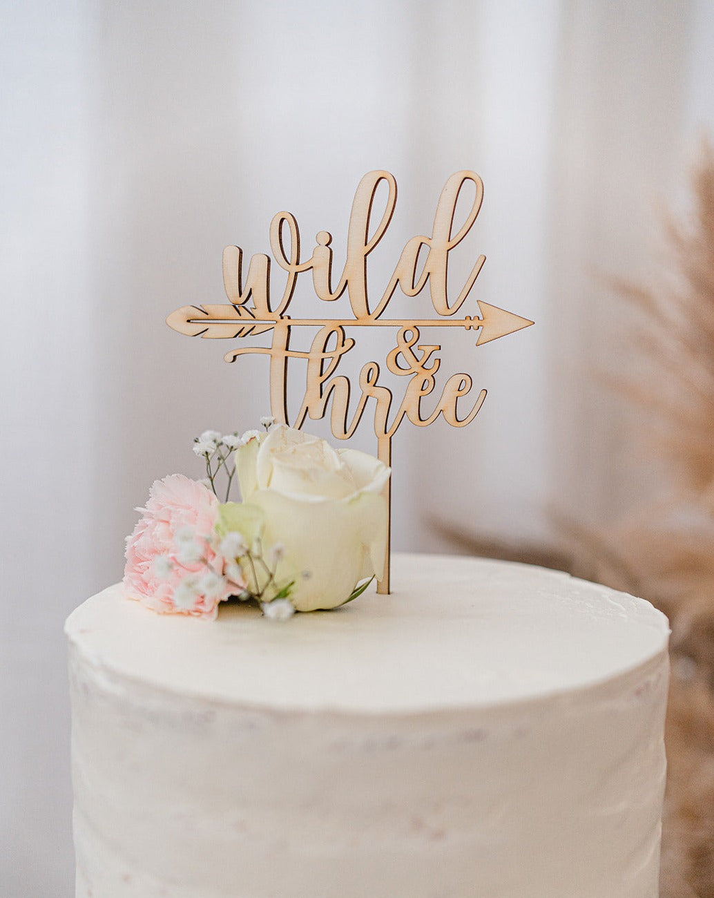 Cake Topper "wild & three"