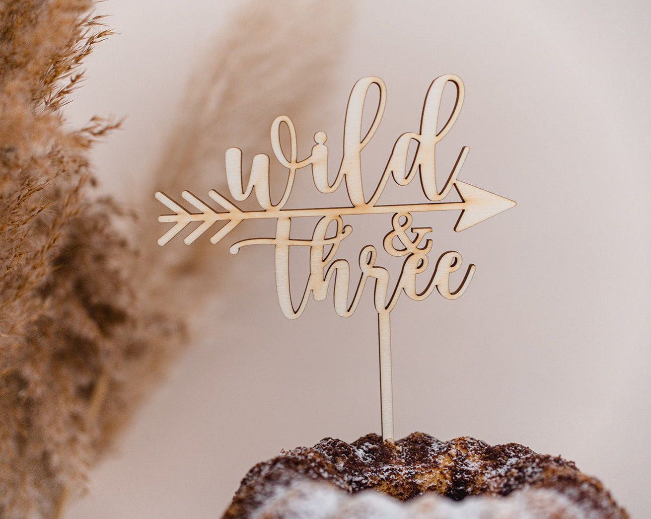 Cake Topper "wild & three"