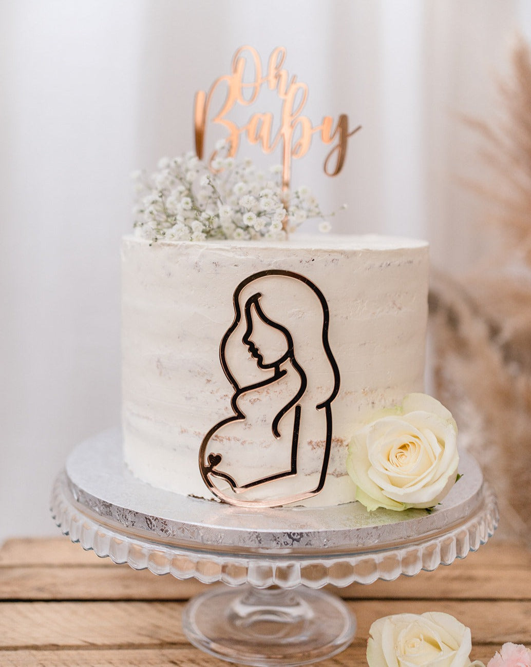 Cake Topper "Liebe im Bauch"