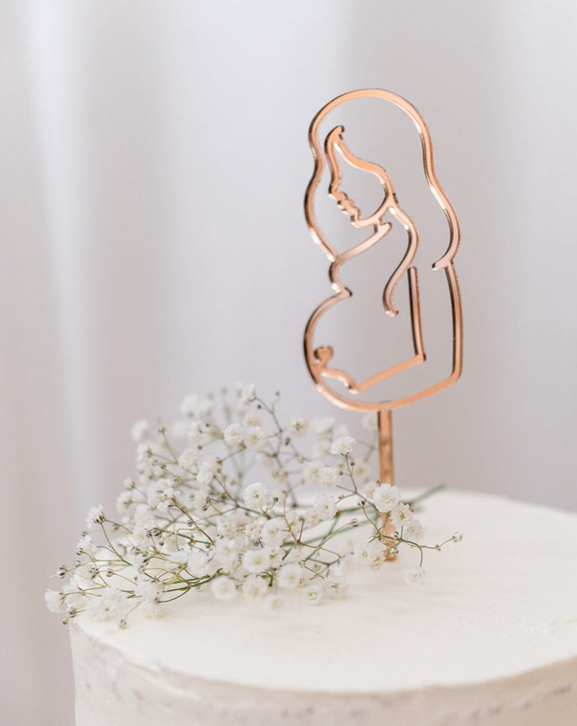 Cake Topper "Liebe im Bauch"